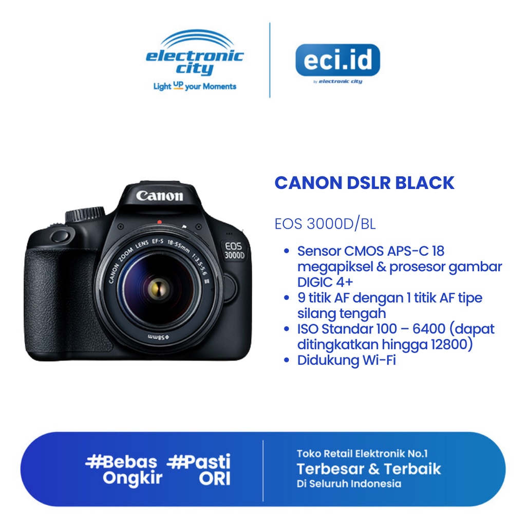 Canon Kamera DSLR - EOS 3000D/BL