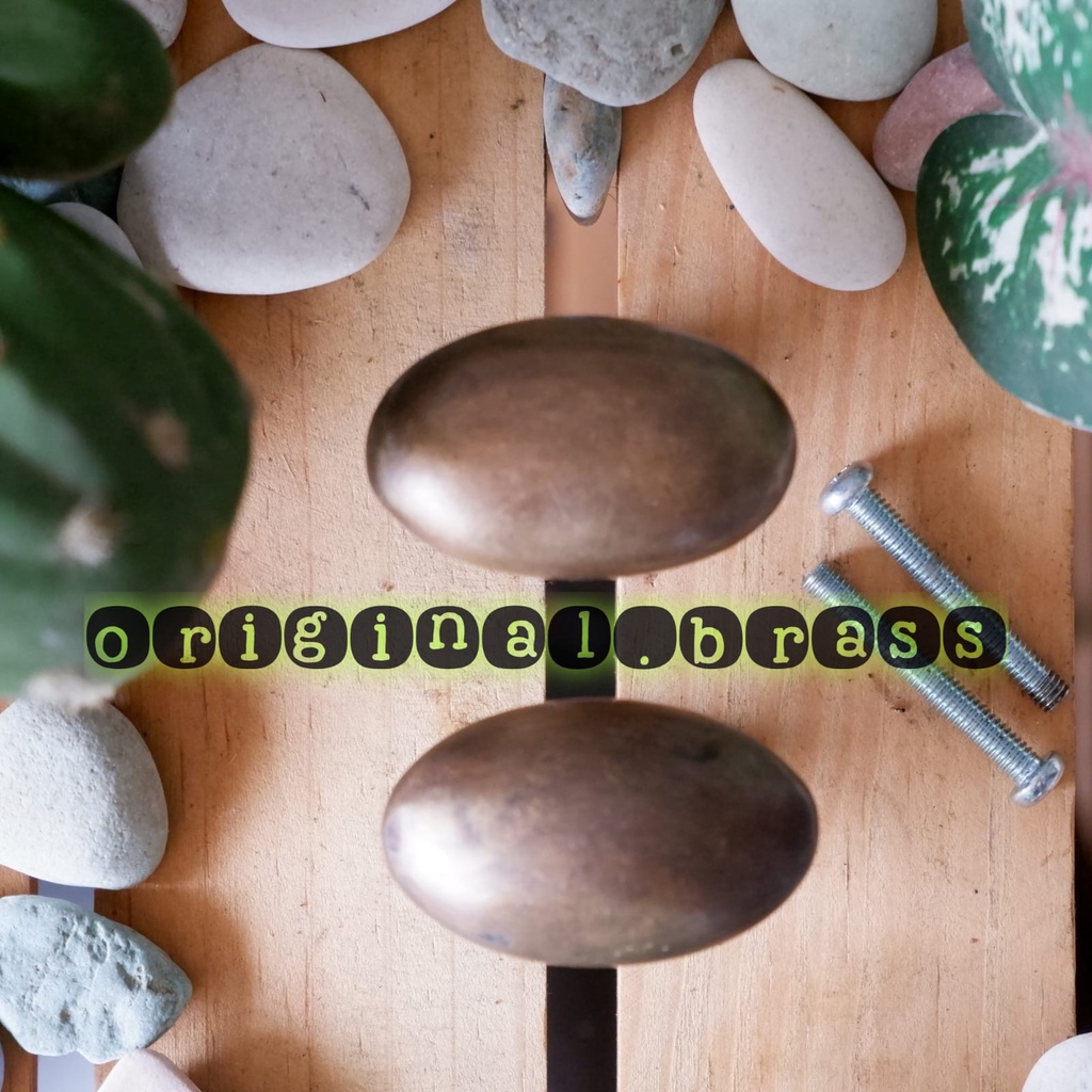 KNOP KUNINGAN OVAL TARIKAN LACI GAGANG PINTU LEMARI TARIKAN PINTU JENDELA