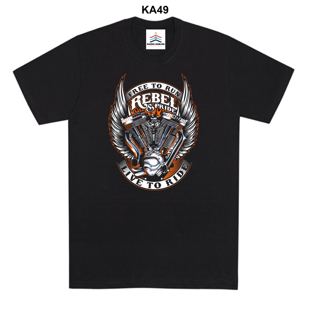 Kaos Sablon Motorcycle Club Motor Club Casual