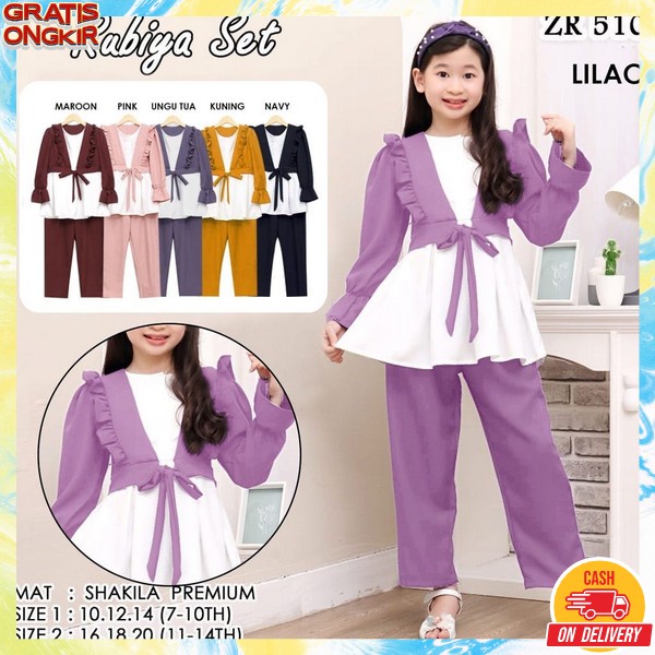 Pakean Anakk Wnita Kekinian Setelam Muslum Anak Tanggung Baju Muslim Anak Perempuan Setelan Muslin B