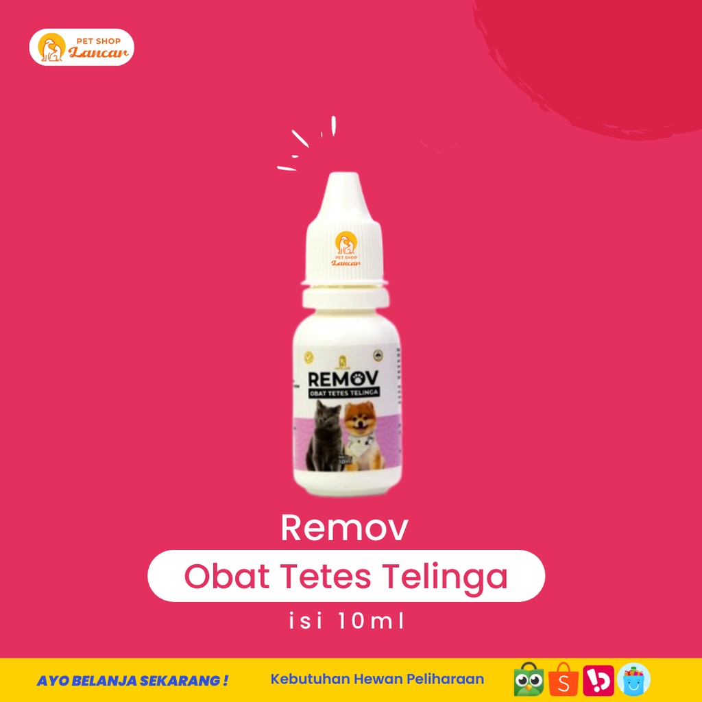 REMOV Obat Tetes Telinga Kucing Dan Anjing 10ml