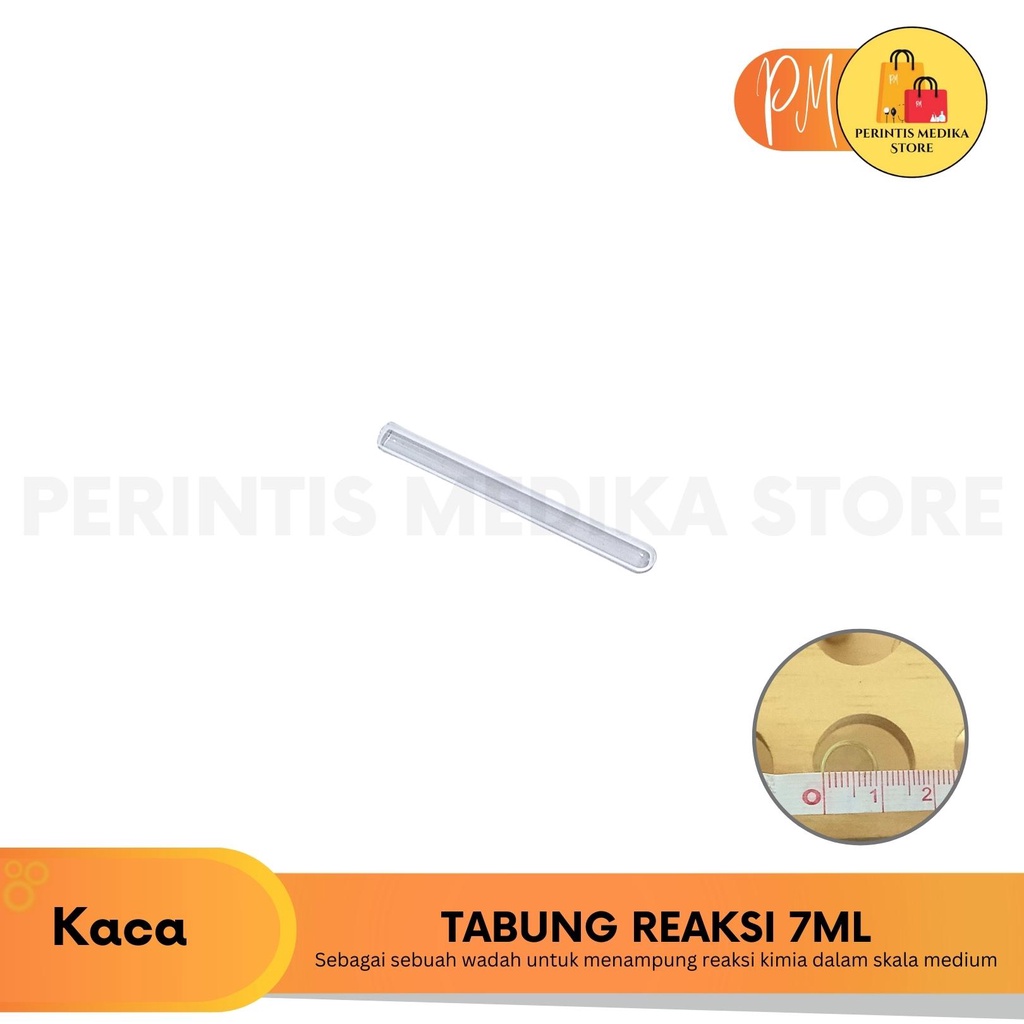 Tabung Reaksi 7ml Kaca l Test Tube Glass 0.9 x 10cm Or Reaction Tube 7 ml