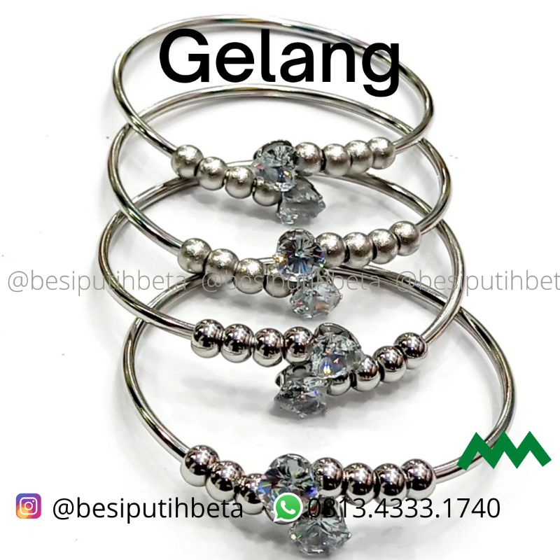 Gelang Tangan besi putih asli / besi putih ambon