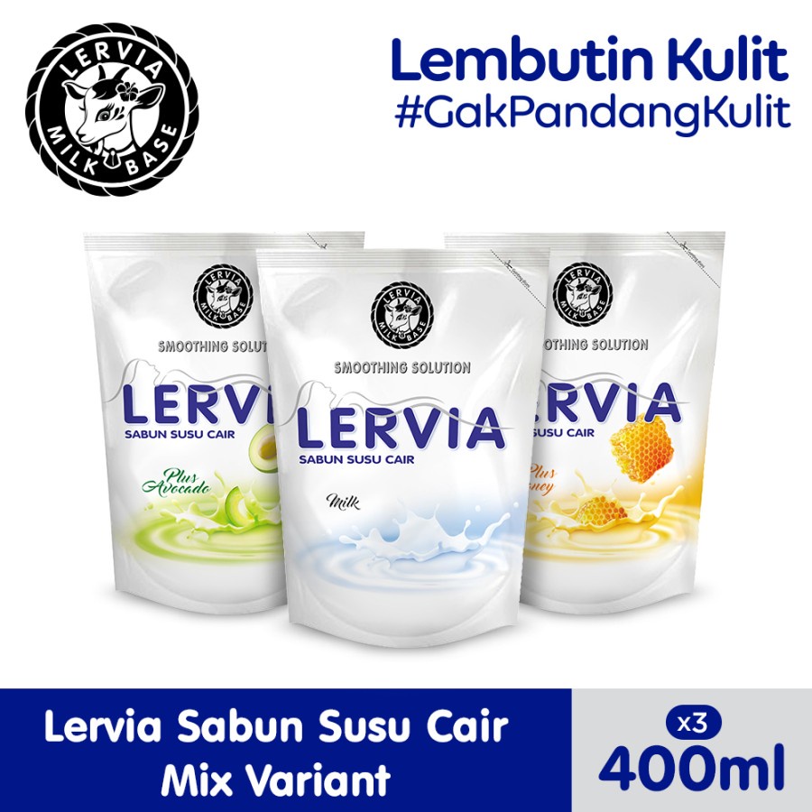 LERVIA Sabun Mandi Susu Cair Refill 400ml