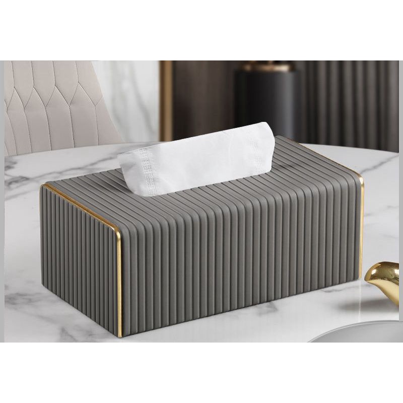 Kotak Tisu / Tissue Box Mewah Dengan Garis Gold