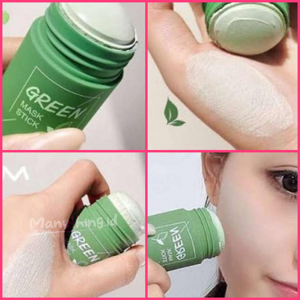 Green Mask Stick Meidian Original 100% Masker Wajah Green Tea Menghilangkan Komedo Hidung dan Wajah