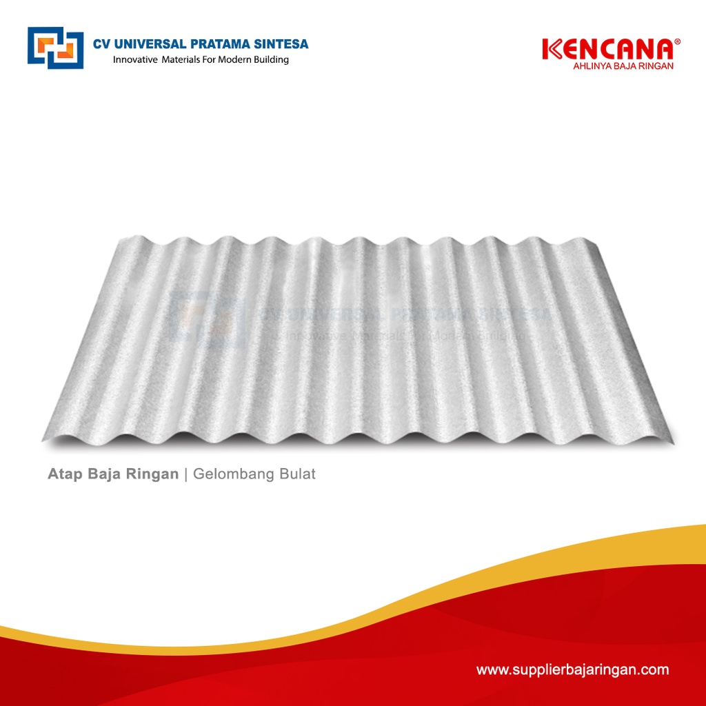 Atap Baja Ringan Spandek Gelombang Bulat Kencana