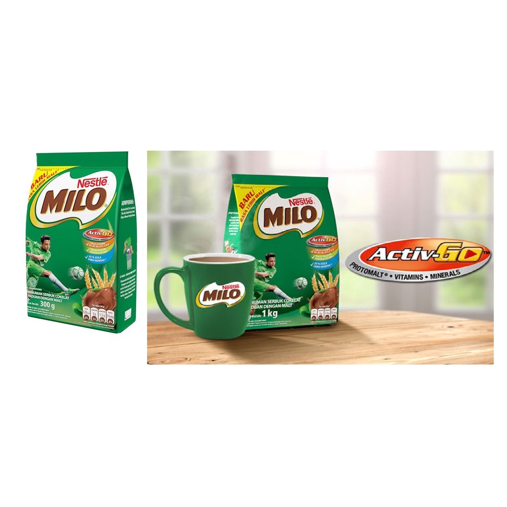 MILO ACTIVE GO SUSU BUBUK NESTLE RASA COKLAT 300 GR