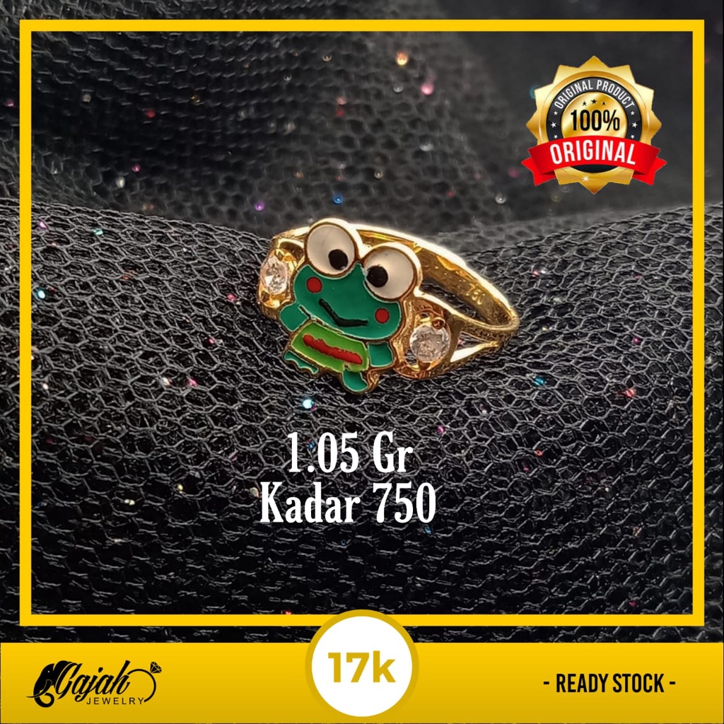 Cincin Anak Emas 17K - 1.05 Gr Kadar 750 - 4452