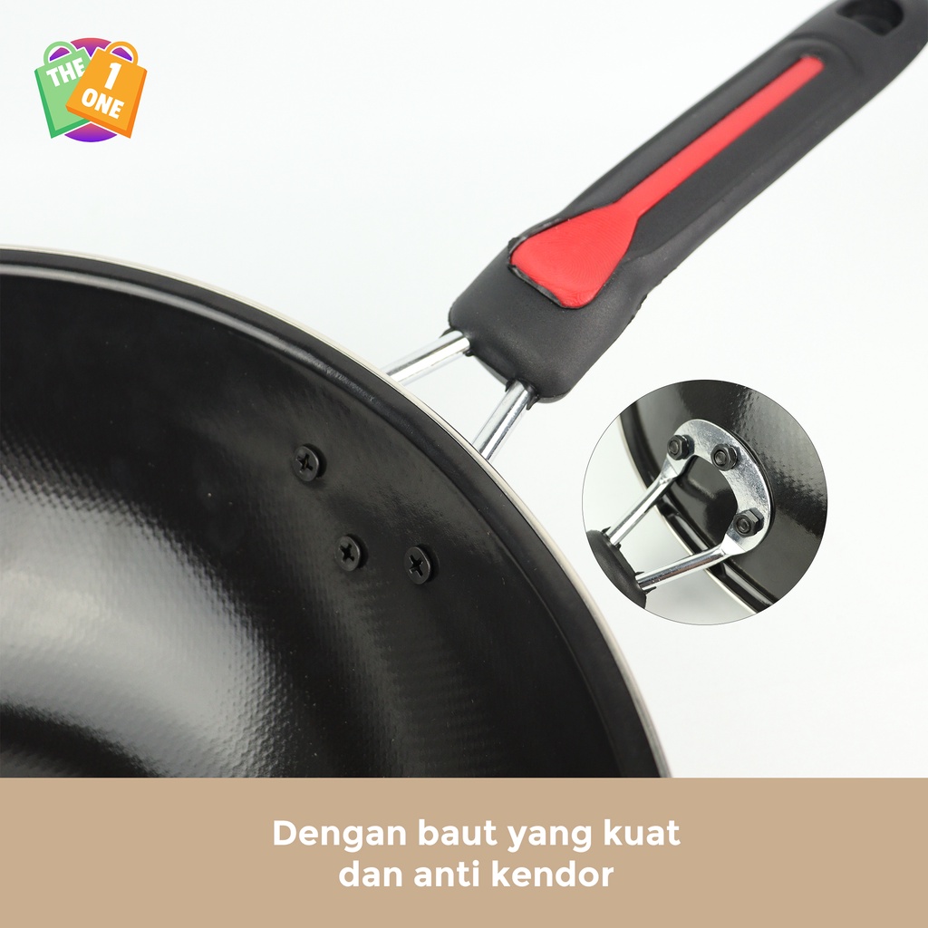 Wajan Enamel Penggorengan Wajan Anti Lengket High Quality Ukuran 32 cm