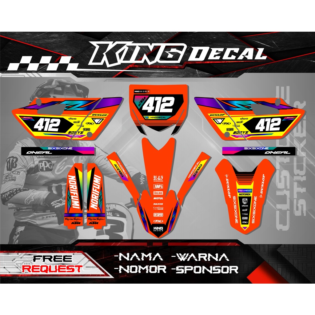 DECAL YZ 85 NEW BEBEK STIKER YZ STIKER GTX DECAL RBT STIKER RBT