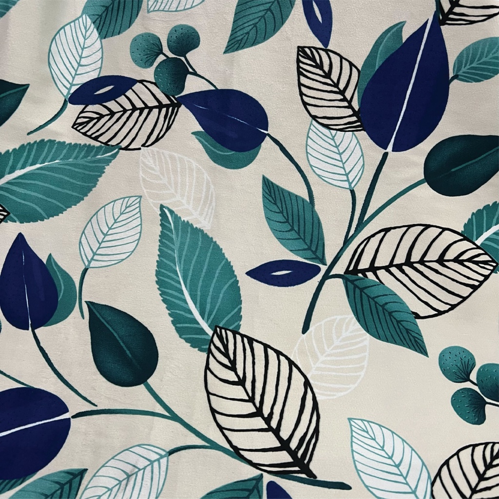 Kain Beludru Halus Sisa Export Motif Daun Kain Grade B TERMURAH  -  TSC Evr (Kain untuk Sarung Banta