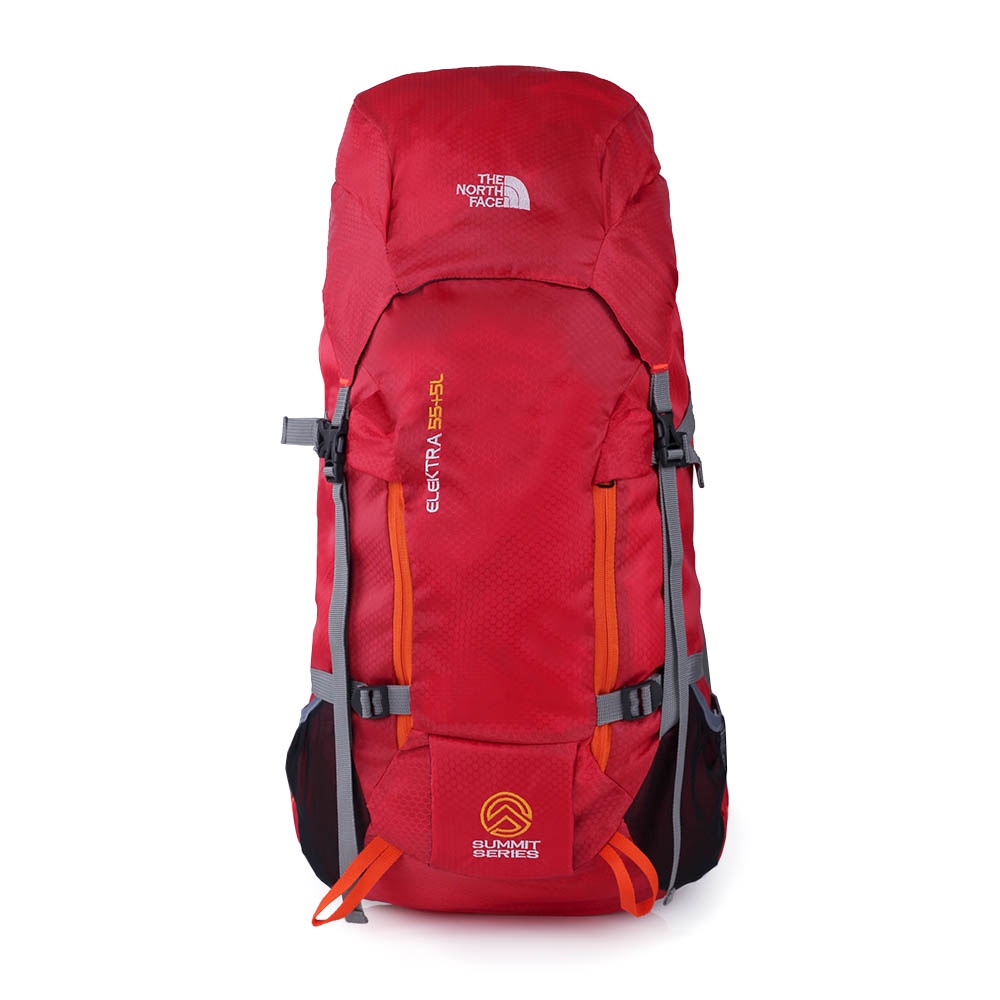 Justrue TNF Tas Gunung 50 Liter Ransel Keril Camping Merah Abu 671