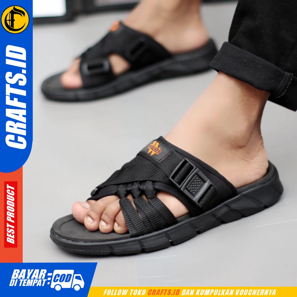 Sandal Slide Pria Sendal Casual Travelling Crafts Anthon