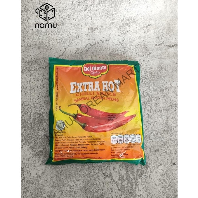 

best seller] Delmonte Chili Extra Hot Sauce Sachet 192gr / Saus Sambal Extra Pedas