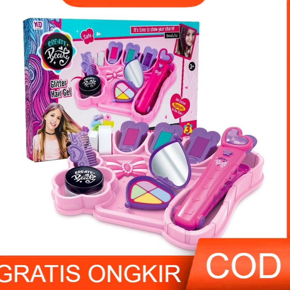 ♕ Mainan Anak MULTI COLOR HAIR STYLE Mainan Catokan Rambut Make Up Anak ✭