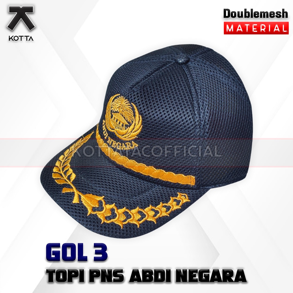 TOPI ABDI NEGARA GOLONGAN 3 BIRU DONGKER - TOPI PNS KORPRI GOL 3 NAVY -  TOPI PNS KREM/NAVY TOPI KORPRI GOLONGAN 3  - TOPI PEMDA - TOPI PEGAWAI NEGE