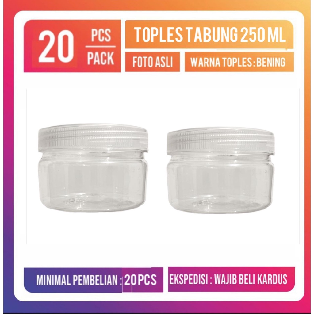 Toples 250 ml Toples Plastik 250 ml Hampers 250 ml TOPLES TABUNG