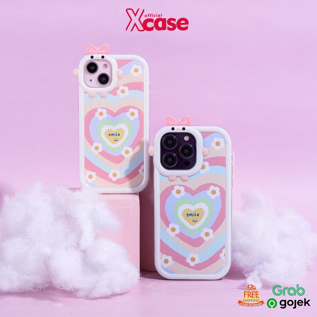 Softcase 3D Love Smile Full Cover for iPhone 7 8 PLUS XR X XS Max / 11 Pro Max / 12 Pro Max / 13 Pro Max / 14 Plus Pro Max