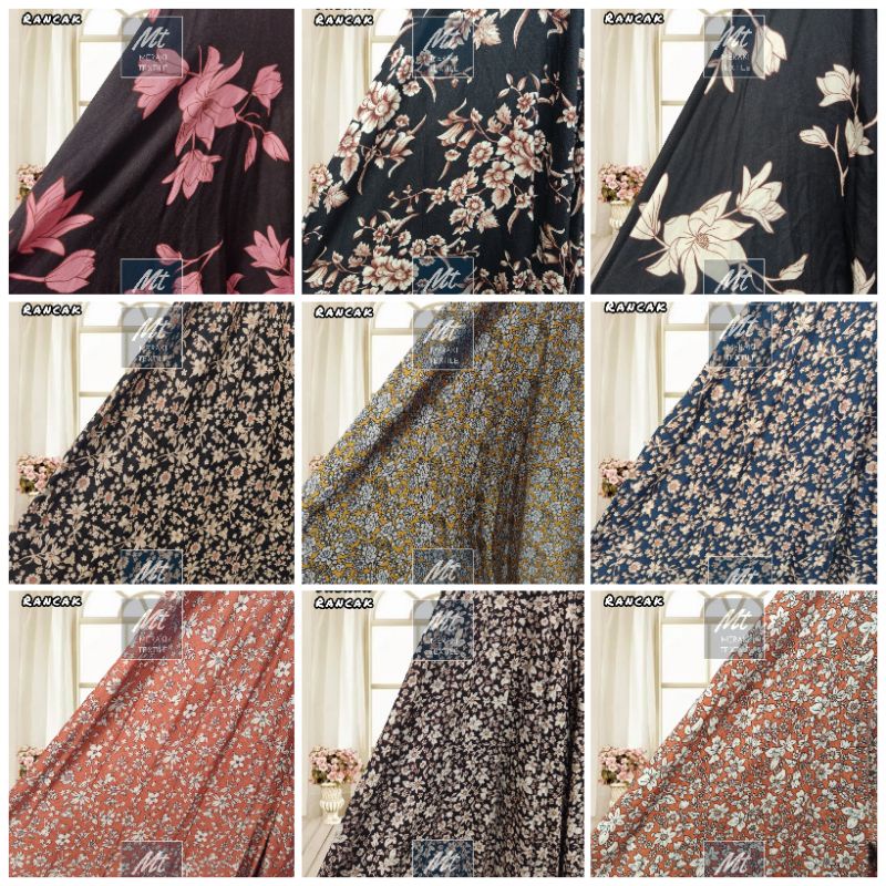 Kain Katun Rayon Motif Viscose Premium (Harga 0,5 Meter)