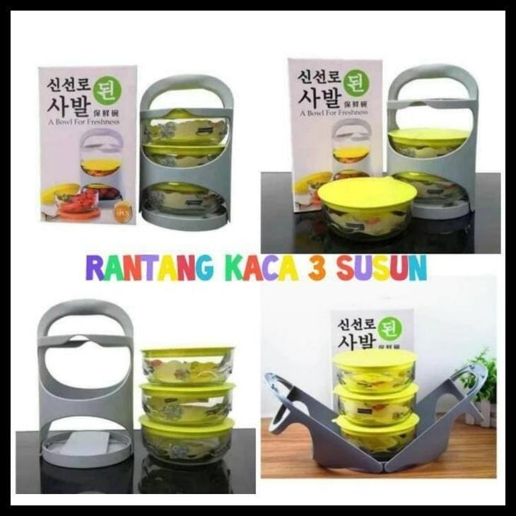 Rantang Susun Kaca High Quality/Rantang 3 Susun Kaca,Shenar