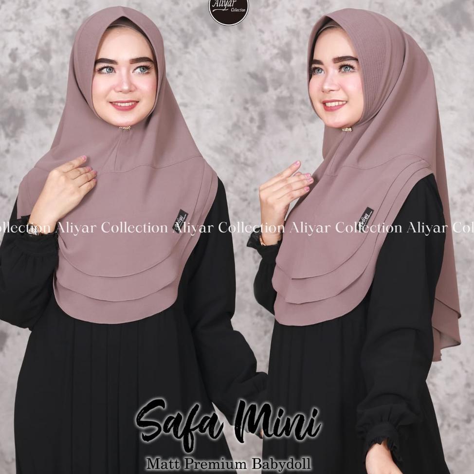 PALING DICARI Khimar safa mini/original Aliyar by Awliya/kerudung instan/hijab mini/hijab polos/ceru