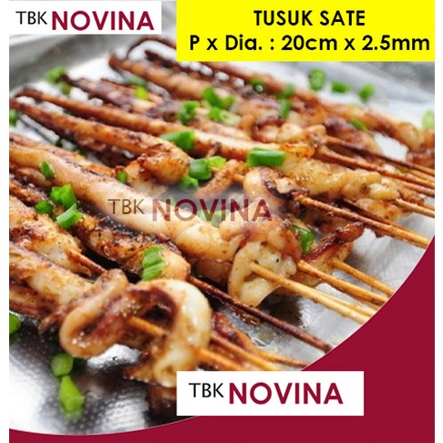 TUSUK SATE BAMBU HALUS BERSIH 20cm / TUSUKAN SATE / BAMBOO STICK