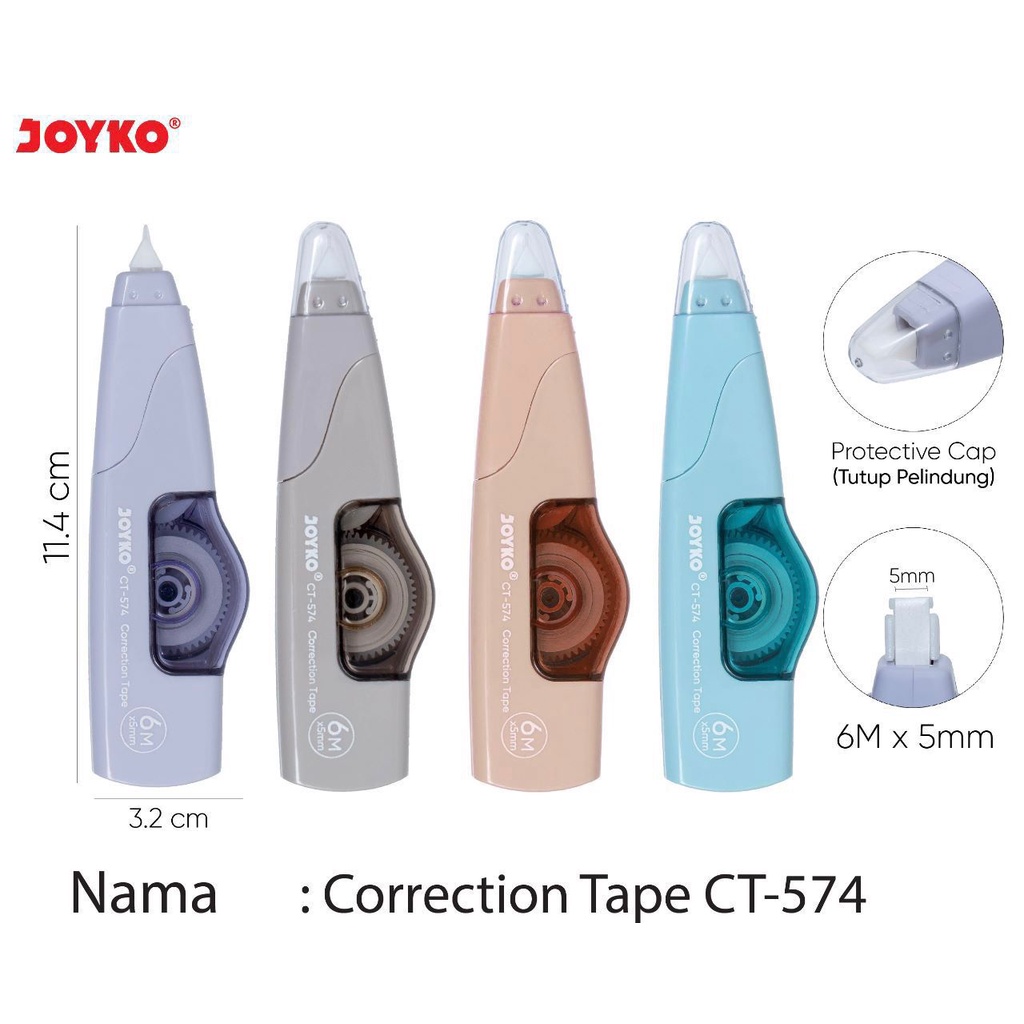 Tip ex Roll Joyko CT-574/Correction Tape/Tip ex Roll Kertas
