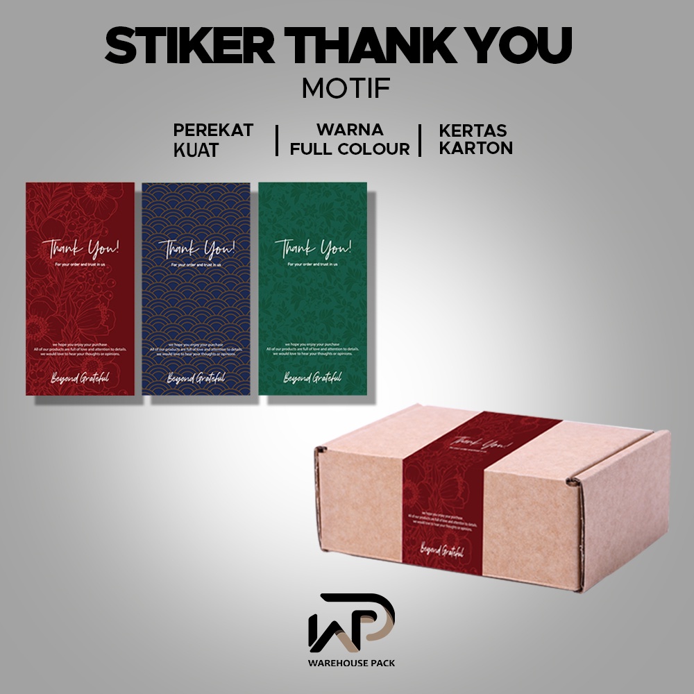 

Stiker Thank You Motif | Stiker Segel | Stiker Box Packaging | Stiker Online Shop | Seal Tag | Label Packaging
