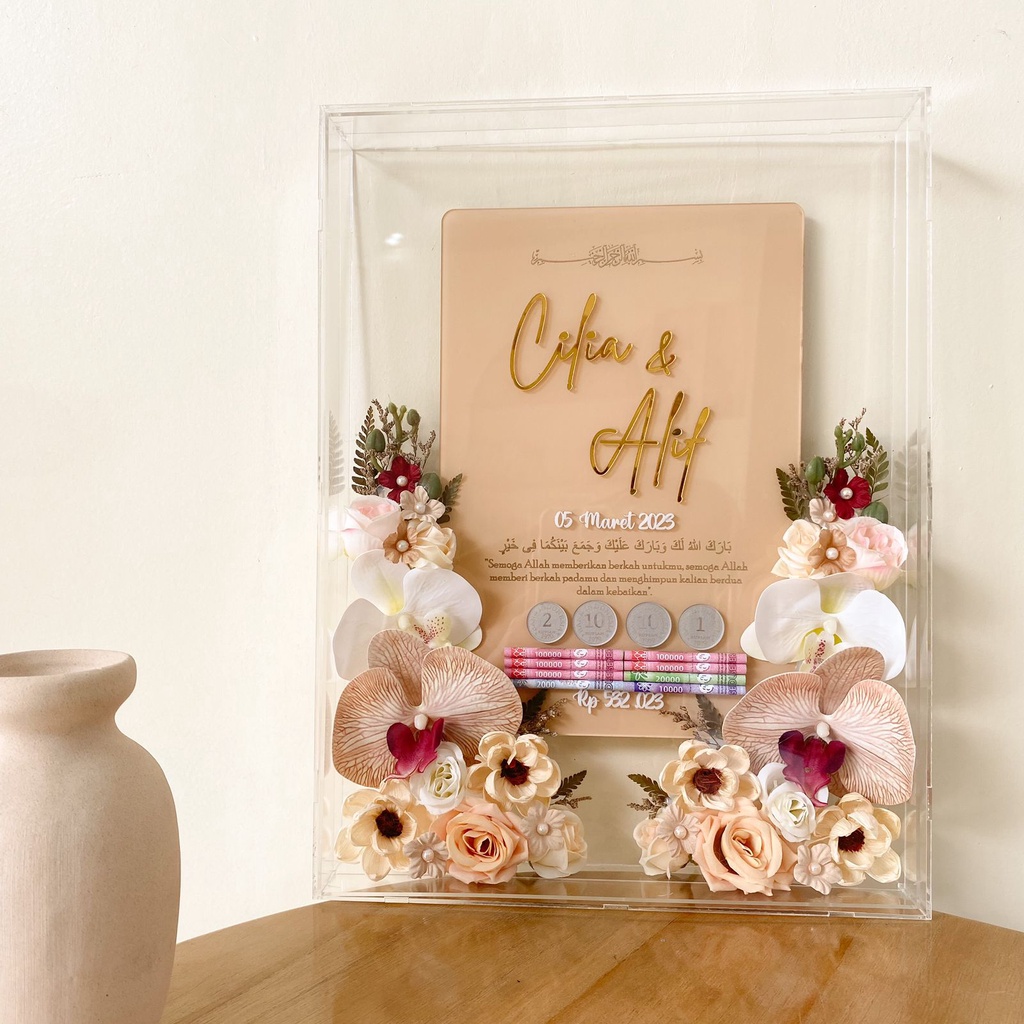 Mahar Rustic Akrilik , Mahar Pernikahan, Mahar Pernikahan Bingkai