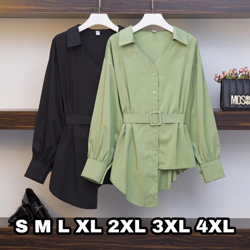 COD Starla Blouse - Ukuran S M L XL XXL XXXL XXXXL 2XL 3XL 4XL 2L 3L 4L 5L Kemeja Kerja Big Size - K