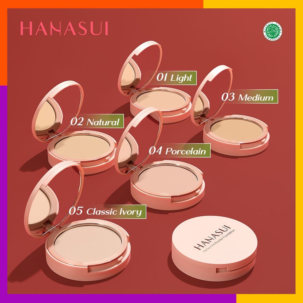 HANASUI Perfect Fit Powder Foundation / 12.5g BPOM