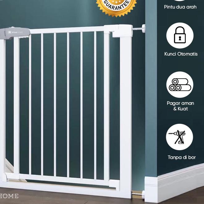 ♥ Pagar Bayi Pintu Pagar Pengaman Tangga Balkon StarHome Pembatas Tangga Dapur Kamar Mandi Baby Safe