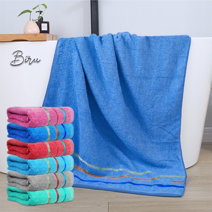 Handuk Mandi Dewasa / Handuk Mandi Dewasa Tebal Handuk Hotel Polos Abu Cotton 100% Uk 140X70cm  H12