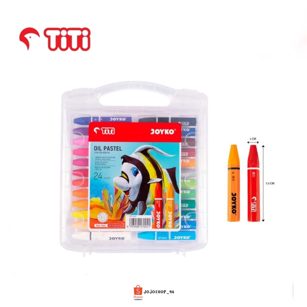 

Crayon Oil Pastels TITI 24 Warna Non Toxic