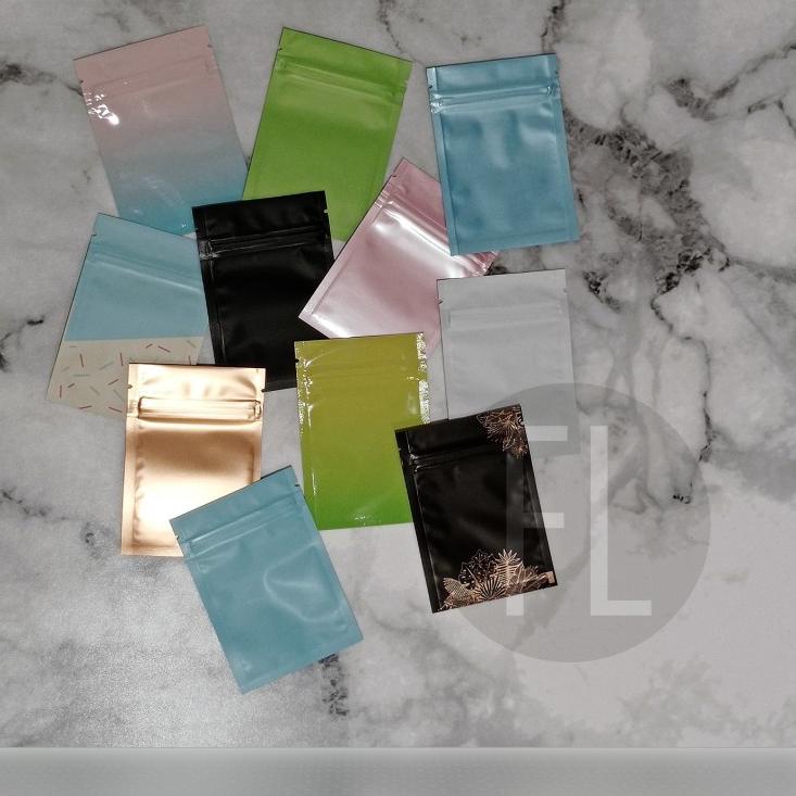 ✨TERBARU✨ Kemasan Sachet Ziplock Warna [isi kapasitas 3-15gram] - Harga 100pcs grosir