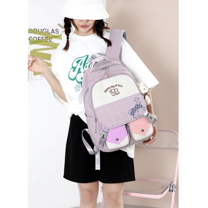 [COD] Tas Ransel Wanita Anak Remaja Fashion Modern Korean Style / Tas Ransel Sekolah SD SMP SMA / Tas Punggung Wanita Kekinian Terbaru 2023 / Tas Sekolah Anak Perempuan Murah / Tas Ransel Anak Motif Karakter / Tas Sekolah Wanita Fashion Style