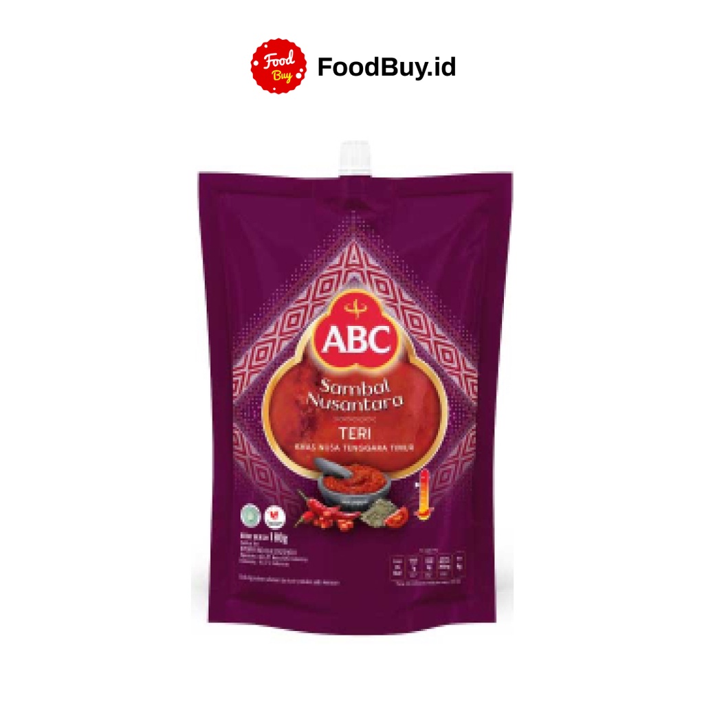 

ABC Sambal Nusantara Sambal Teri Khas Nusa Tenggara Timur Kemasan Pouch 180 gr