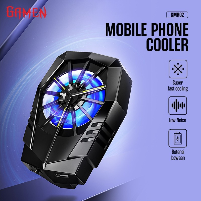 GAMEN GMR02  Fan Cooler Radiator Pendingin HP Cooling Fan Gaming RGB BISA UNTUK SEMUA HANDPHONE GARANSI 1TAHUN