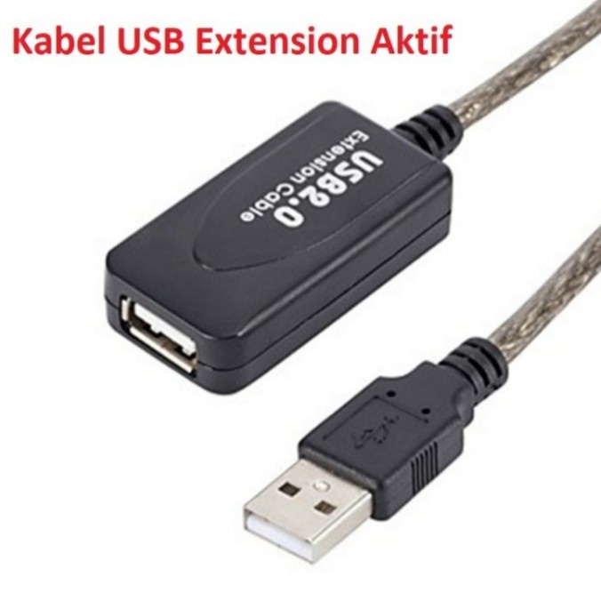 KABEL USB EXTENSION AKTIF 10 Meter Male to Female