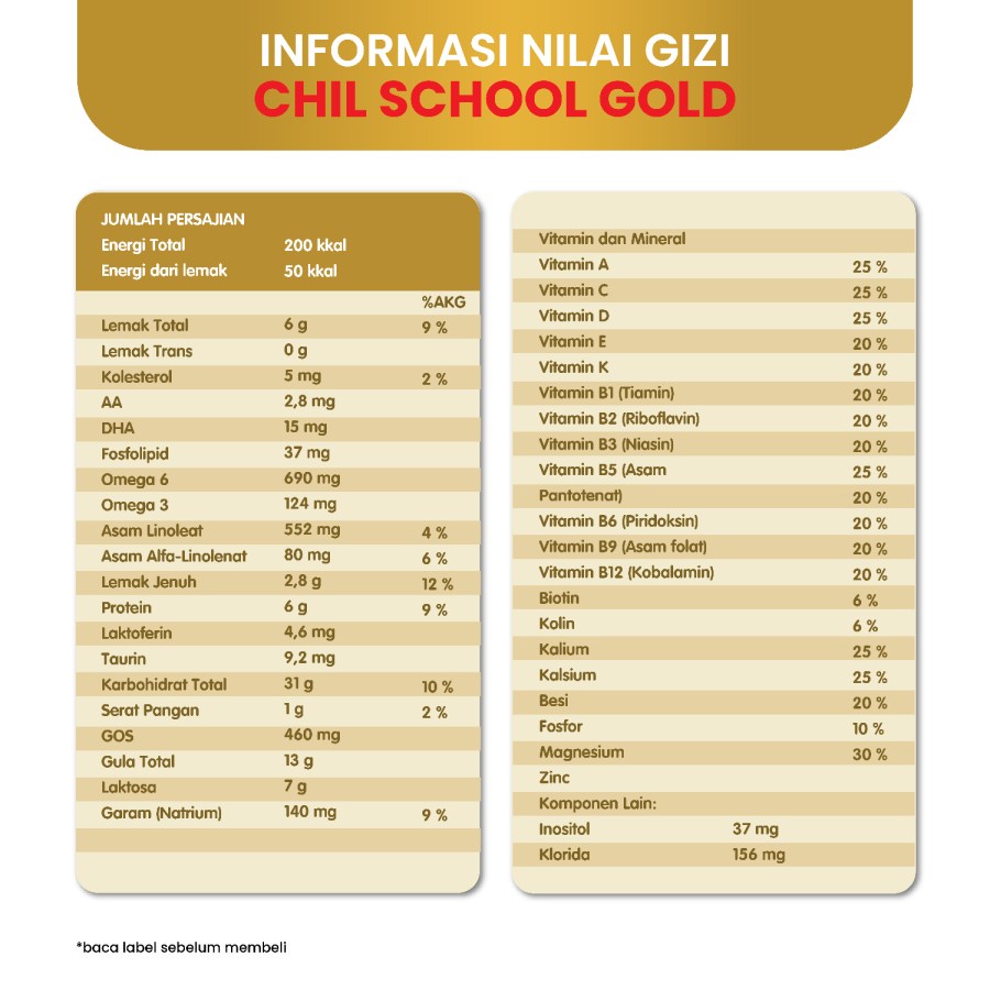 Morinaga Chil School Gold Vanilla Madu 800gr rasa Vanila dan rasa Madu 800 gram Chilschool Gold Chil-school