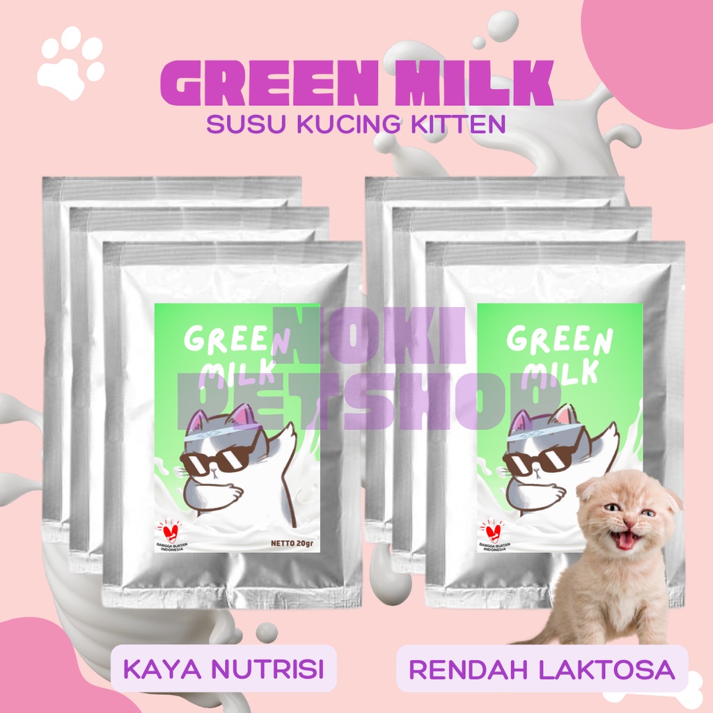 [BISA COD] CAT MILK SUSU KITTEN ANAK KUCING SACHET 20GRAM SUSU TINGGI NUTRISI UNTUK KUCING DAN ANJING BAYI KITTEN GROWSSY DEWASA BAYI 0 2 BULAN BARU LAHIR 1 BOX USIA 2 - 12 BULAN MIMICU PENGGEMUK 400 FREE DOT