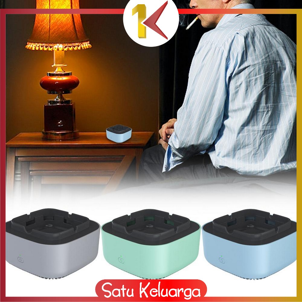 Asbak Pembersih Udara Ion Negatif Multifungsi / Tempat Abu Rokok Otomatis Tanpa Asap