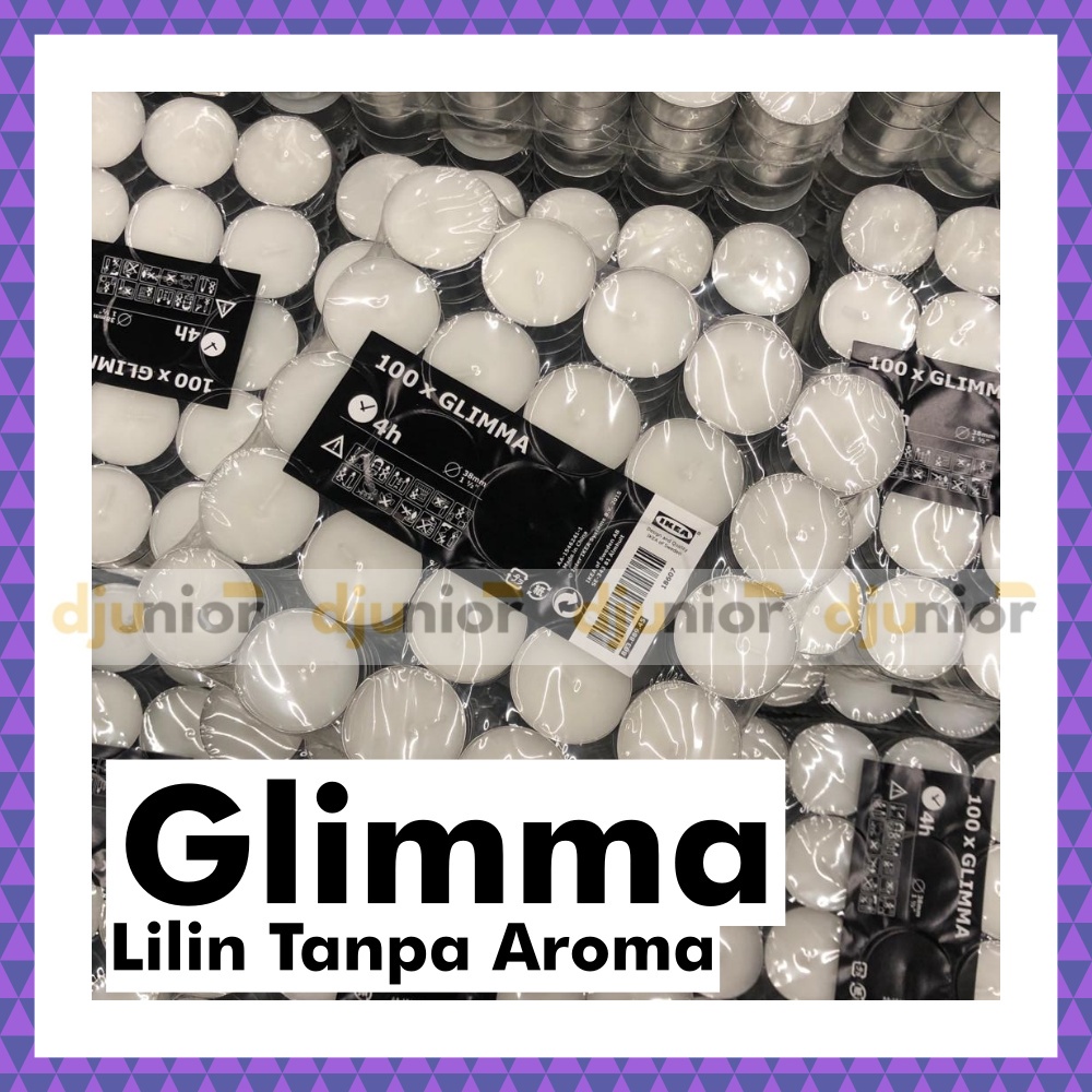 GLIMMA LILIN DEKORASI HIAS TANPA AROMA / LILIN PRASMANAN - FINSMAK WADAH TEMPAT LILIN - LIVIN