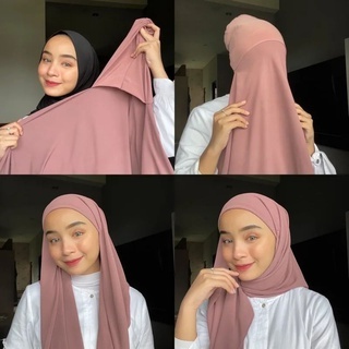 Pashmina Inner 2in1 Ceruty Babydoll 180cm X 75cm Sr306