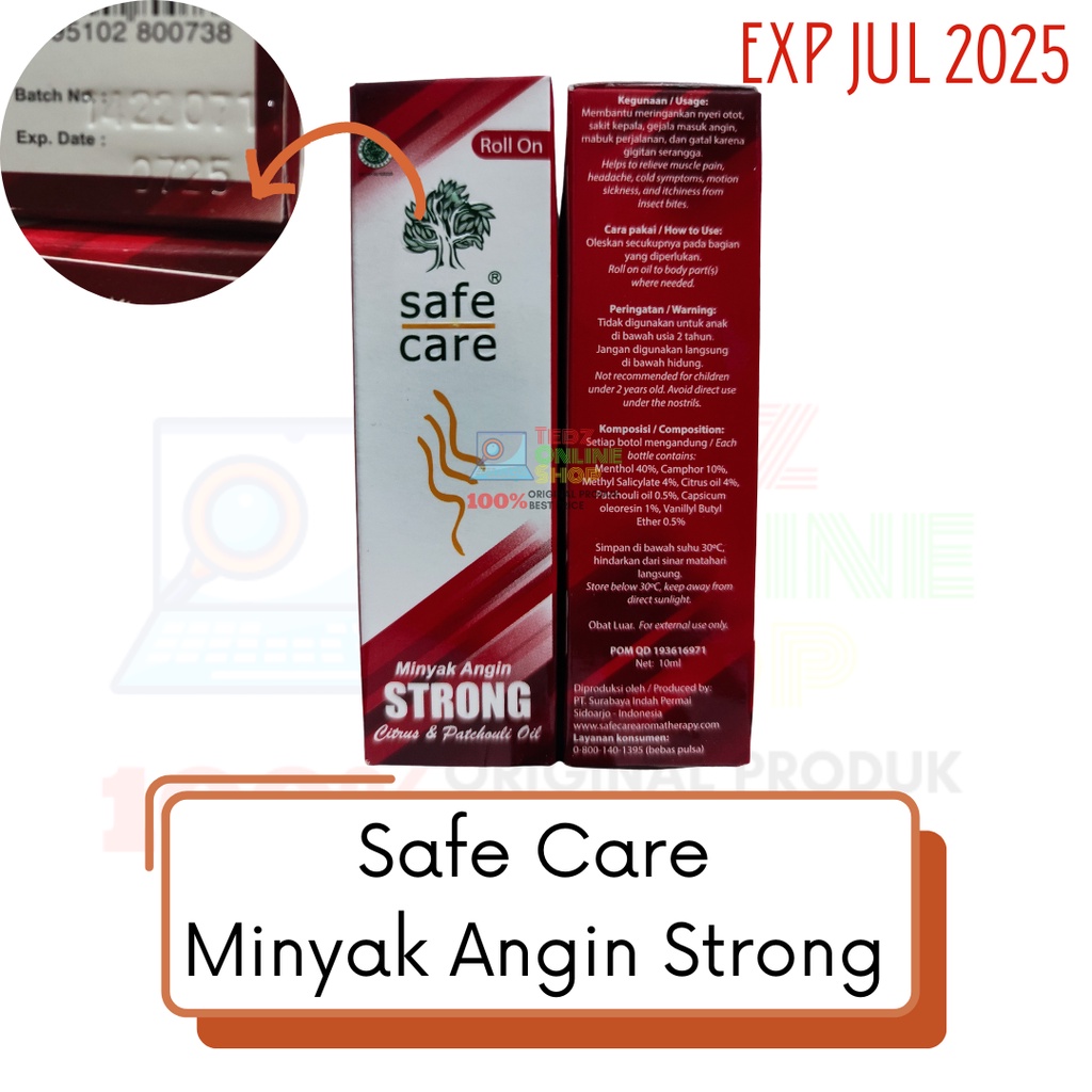 Safe Care Minyak Angin Aromatherapy Strong 10ml