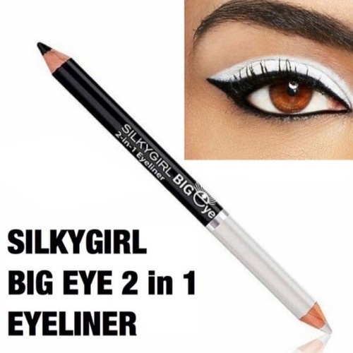 SILKYGIRL EYELINER BIG EYE 2 IN 1 / HITAM PUTIH / BPOM