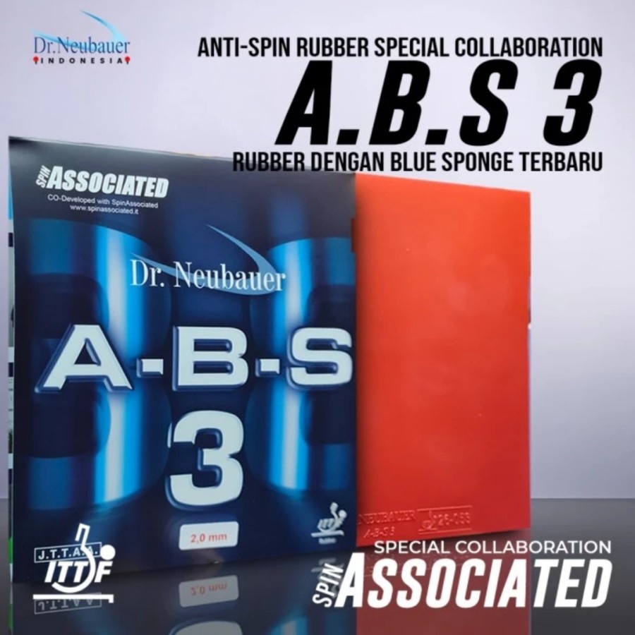 Karet Bet Pingpong Tenis Meja DR. NEUBAUER A.B.S ABS 3 Anti Spin Original