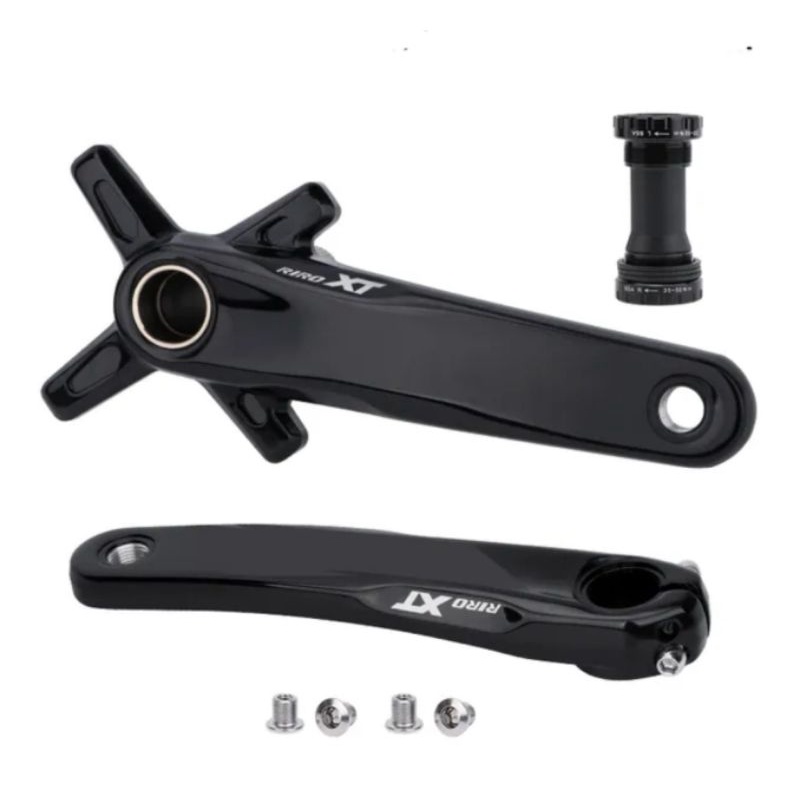 RIRO XT Crankset Sepeda BB HT2 BCD 104 Hollowtech Arm Crank Sepeda Crank set Bottom Bracket