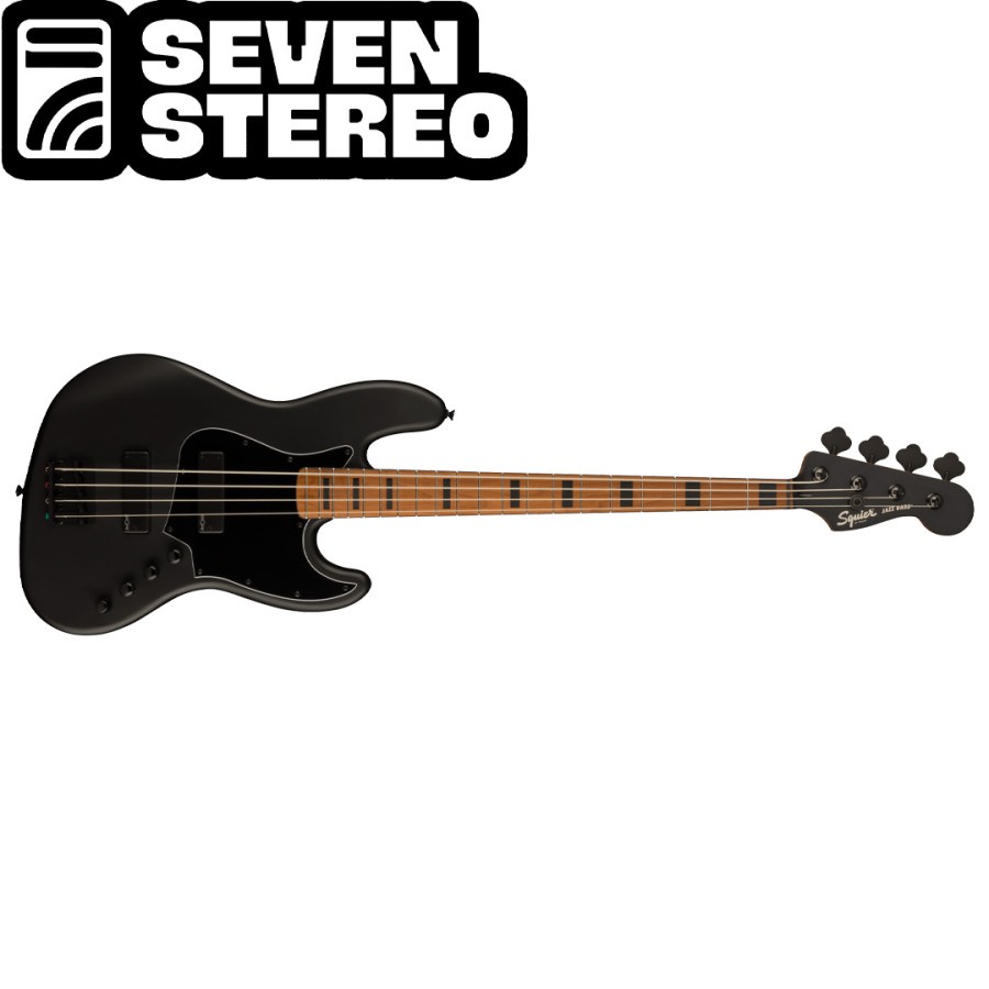 Squier FSR Contemporary Active Jazz Bass Guitar Flat Black